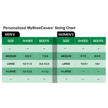 Load image into Gallery viewer, Personalized MyShoeCovers Size Chart
