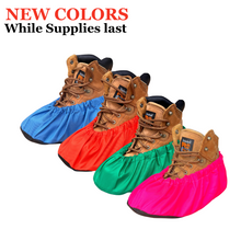 Load image into Gallery viewer, MyShoeCovers® Blue, Orange, Green  or Pink Premium Reusable Washable Shoe and Boot Covers  - 1 Pair