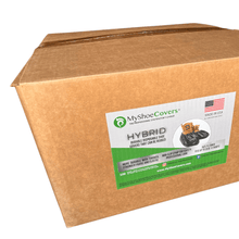 Load image into Gallery viewer, myshoecovers Master Pack of 100 Pairs (200 pcs.) MyShoeCovers Black Hybrid Semi-Disposable Shoe Covers