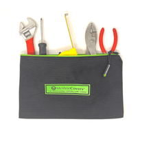Load image into Gallery viewer, myshoecovers MyShoeCovers Ballistic Nylon Color Coded Zipper Tool Bag,12 x 7.5 Inch, Black, 3 - Pack