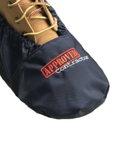 Load image into Gallery viewer, myshoecovers MyShoeCovers® Black Personalized Reusable Washable Shoe and Boot Covers 1 Pair with Embroidered Logo