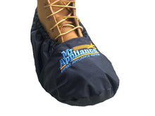 Load image into Gallery viewer, myshoecovers MyShoeCovers® Black Personalized Reusable Washable Shoe and Boot Covers 1 Pair with Embroidered Logo