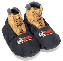 Load image into Gallery viewer, myshoecovers MyShoeCovers® Black Personalized Reusable Washable Shoe and Boot Covers 1 Pair with Embroidered Logo