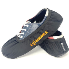 Load image into Gallery viewer, MyShoeCovers® Black Personalized Bowling Shoe Covers 1 Pair with Embroidered Logo
