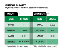 Load image into Gallery viewer, myshoecovers MyShoeCovers® Black Personalized Reusable Washable Shoe Covers 1 Pair for Real Estate Professionals
